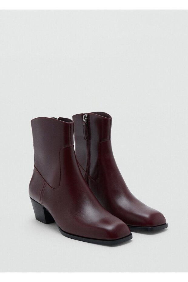 Kare uçlu deri yarım bot - 1