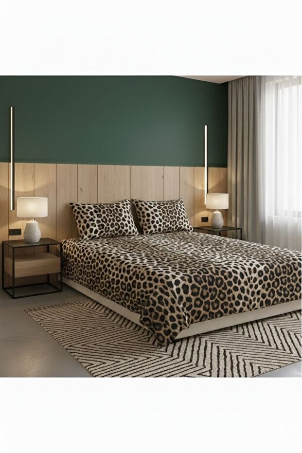 طقم غطاء لحاف مفرد بنمط ليوبارد (بدون ملاءات) - 2