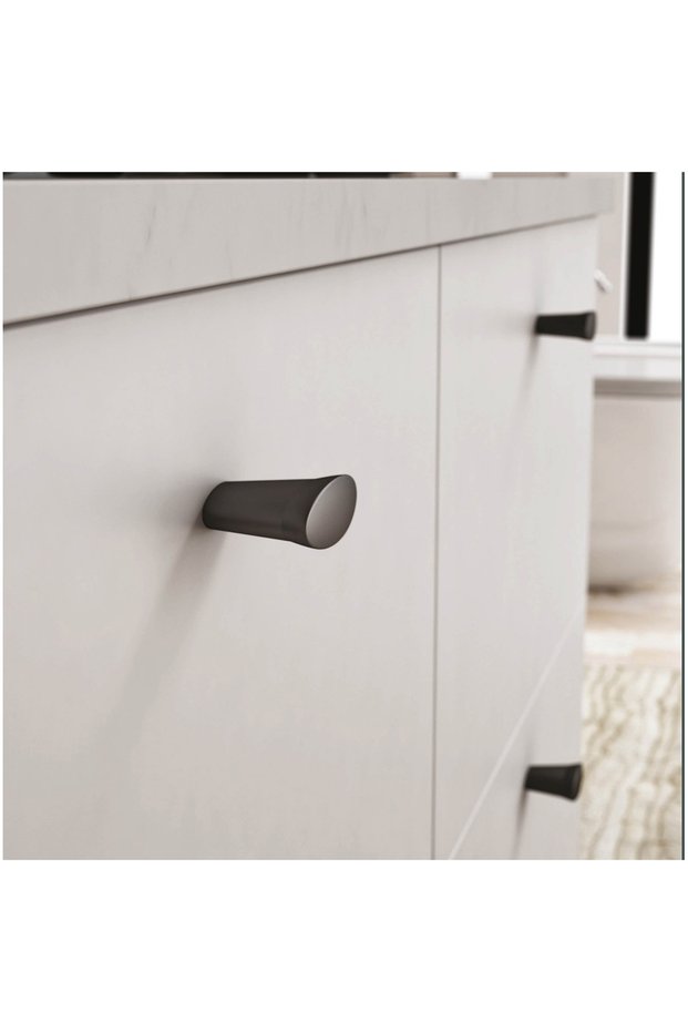 Pablo Metal Button Handle Matte Black Cabinet Door Modern Drawer Tv Unit Furniture Nightstand Dresser