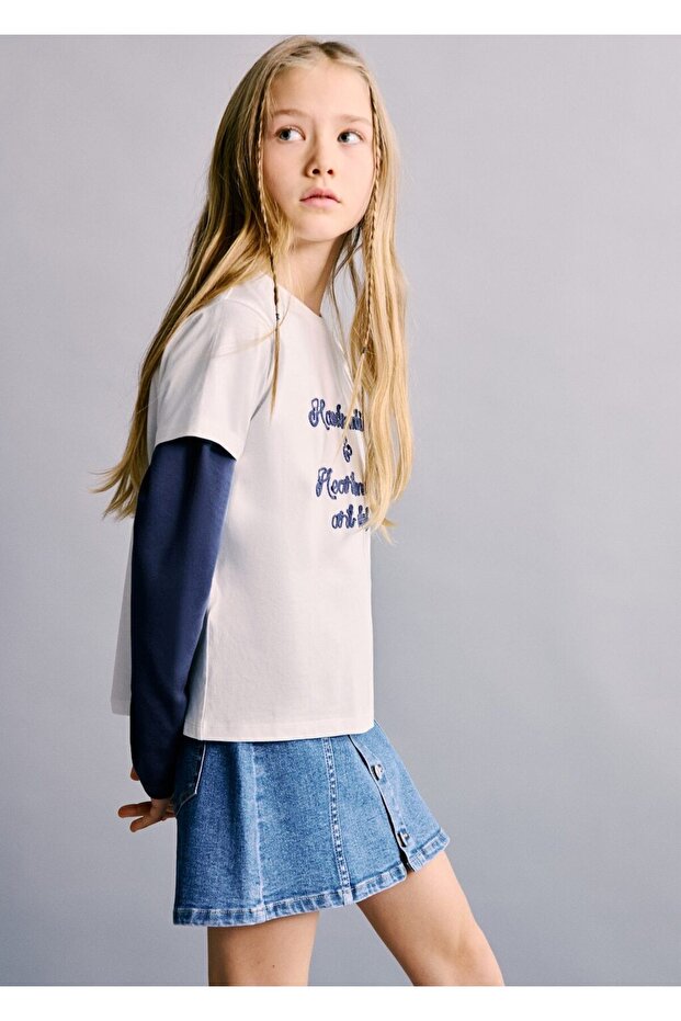 Kısa denim etek - 6