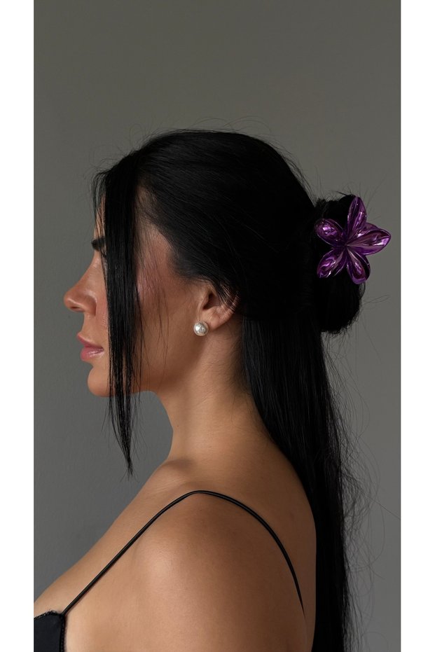 Women's Lotus Metallic Buckle Colorful Latch Buckle Hair Accessories Colorful Model