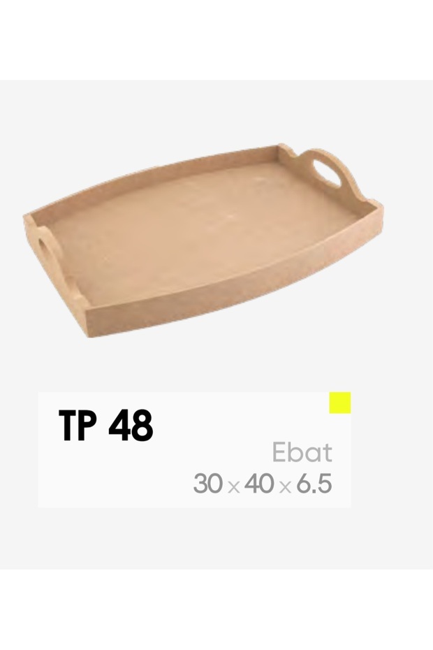 Raw Wood Handle Presentation Tray 30X40 cm | Paintable Decorative Tray Tp48