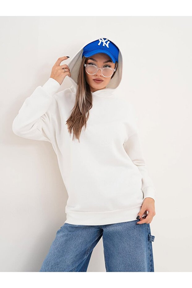 Hooded Plain Basic Sweatshirt