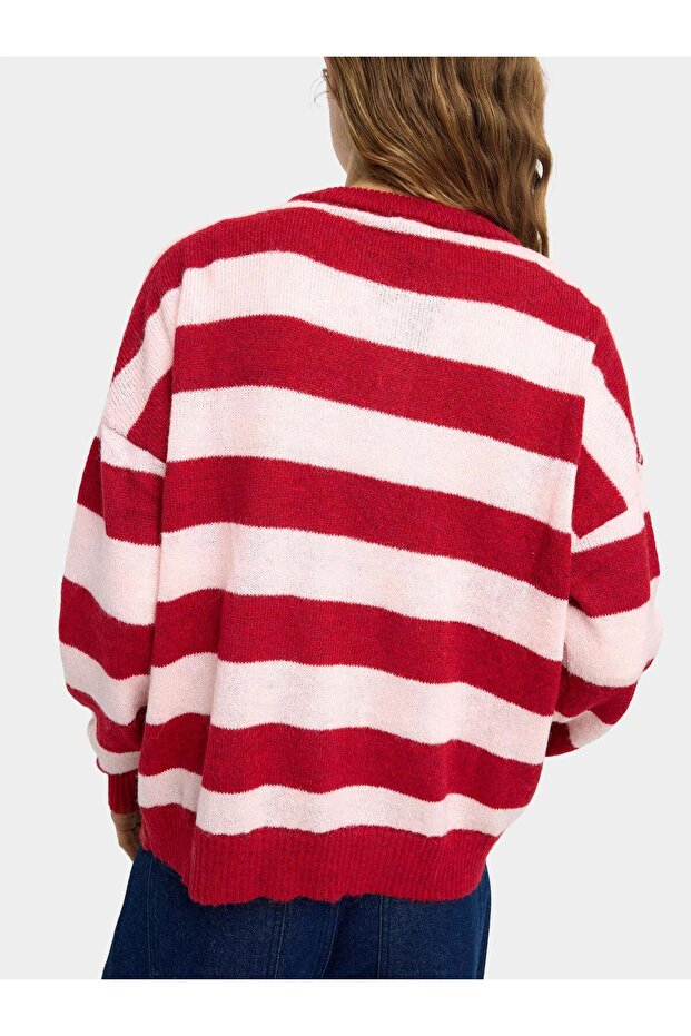 Çizgili Örme Kazak - 3