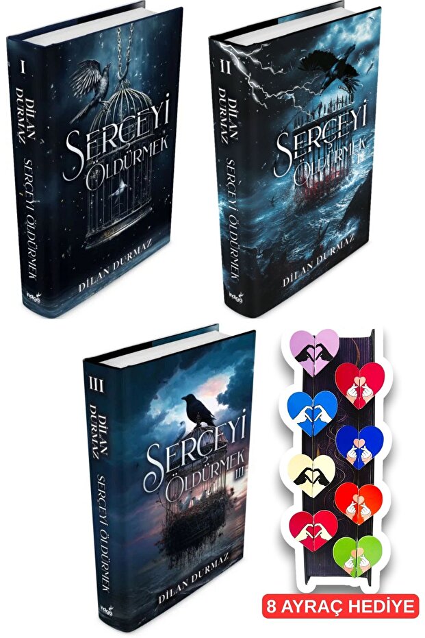 Serçeyi Öldürmek 3 Kitap Set (CİLTLİ) 8'li Özel Tasarım Kalp Ayraç Hediyeli