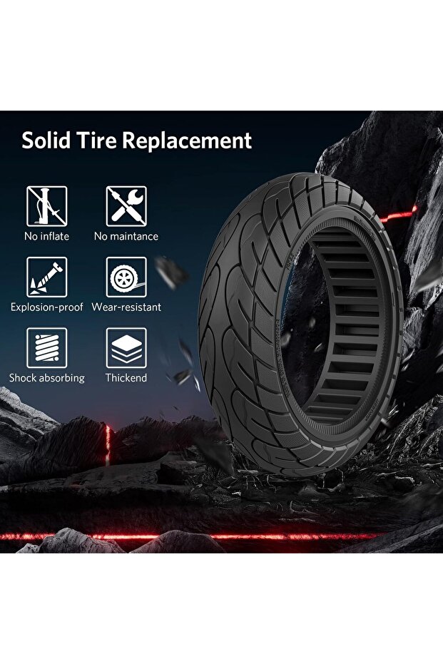 إطار صلب مقاس 10 × 2.5 للسكوتر الكهربائي - 4