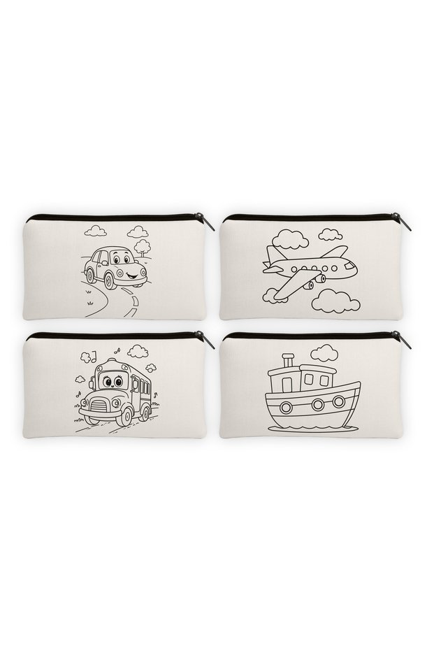 Vehicles Pen Holder Painting Bag Set of 4, Activity, Painting