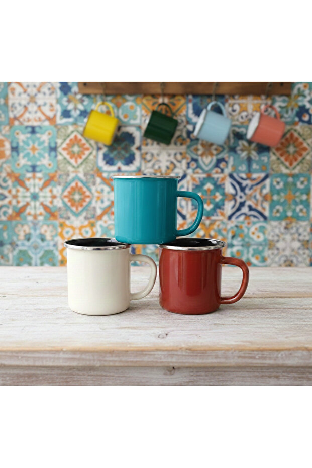 EMAYE KUPA BARDAK 3'LÜ SET - 1