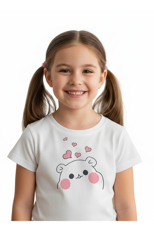 Figure Printed Soft Textured Short Sleeve T-Shirt for Girls/Boys