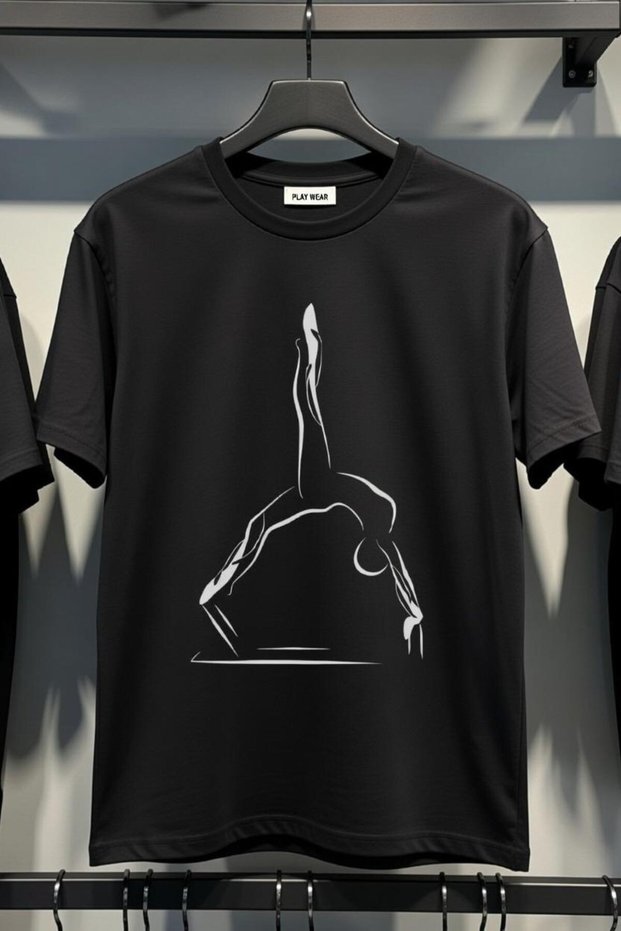 Play Wear Unisex Oversize Mold Pilates V2 Design Printed Tshirt