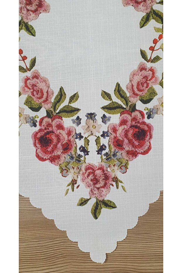 Güllü model baskılı ranner örtüsü - 2