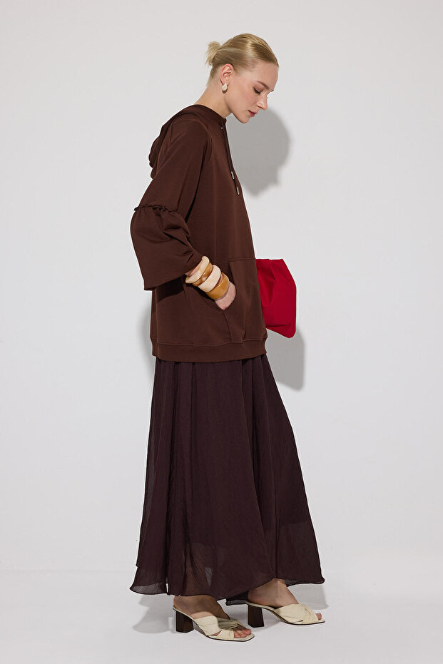 DİK YAKA ÖRME SWEATHIRT - 2