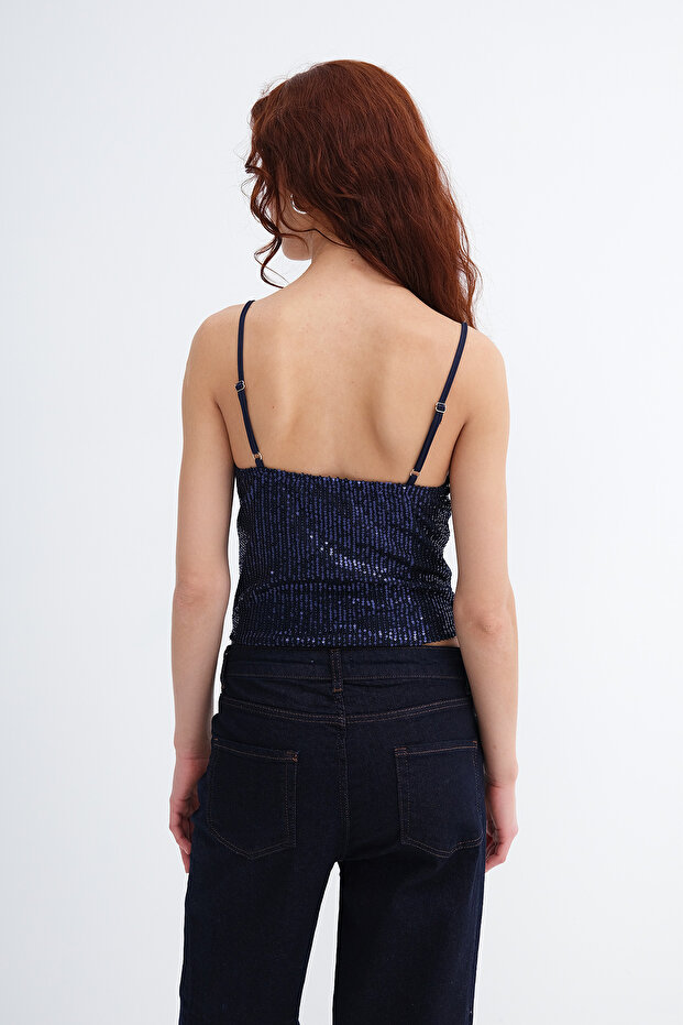 Askılı Pullu Bluz A17772 - 6