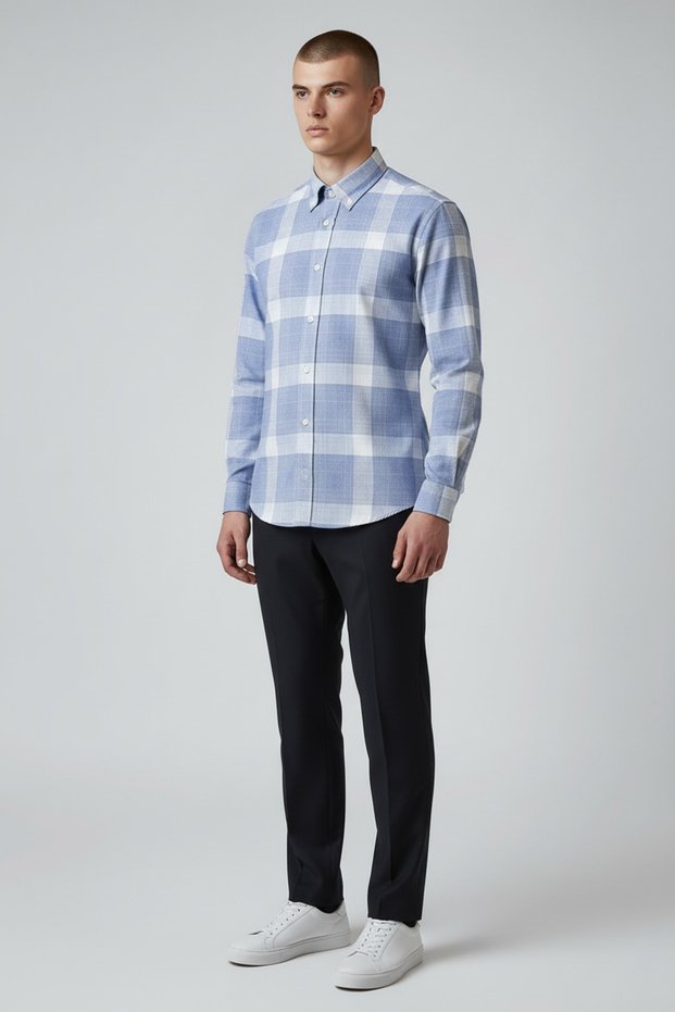 Long Sleeve Patterned Tight Fit Shirt (New Season)