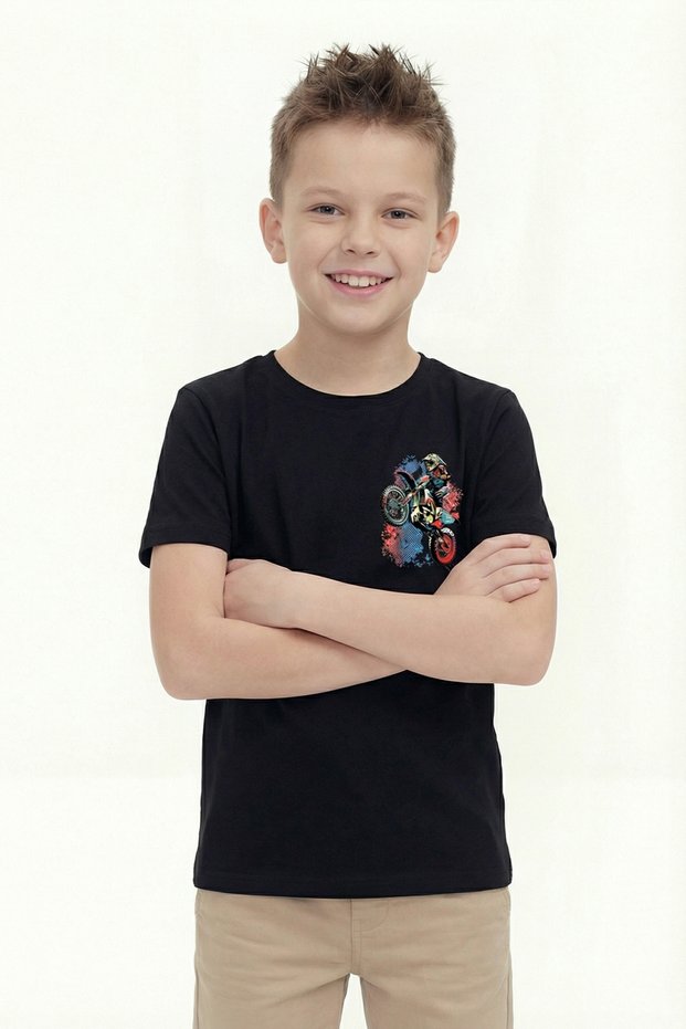 Printed Boy's Short Sleeve T-Shirt B4