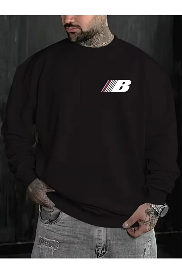 Printed Oversize Unisex Crew Neck Sweatshirt
