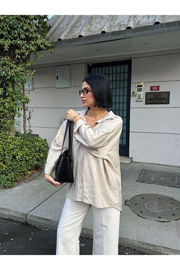 Modal Salaş Oversize Gömlek - 4