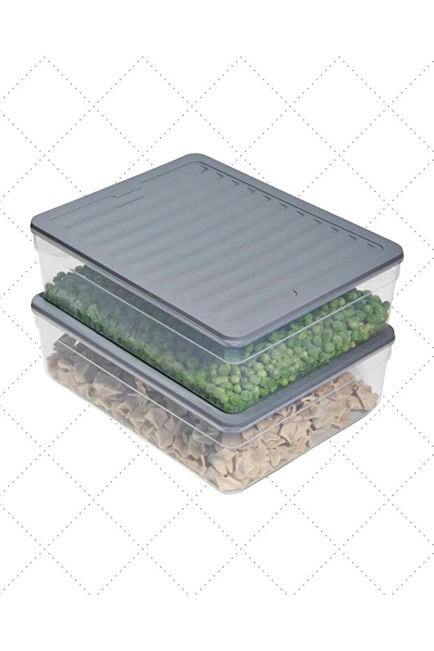 2-Piece Deep Freezer and Storage Container Set (Two Different Options 5300 ml + 2500 ml)