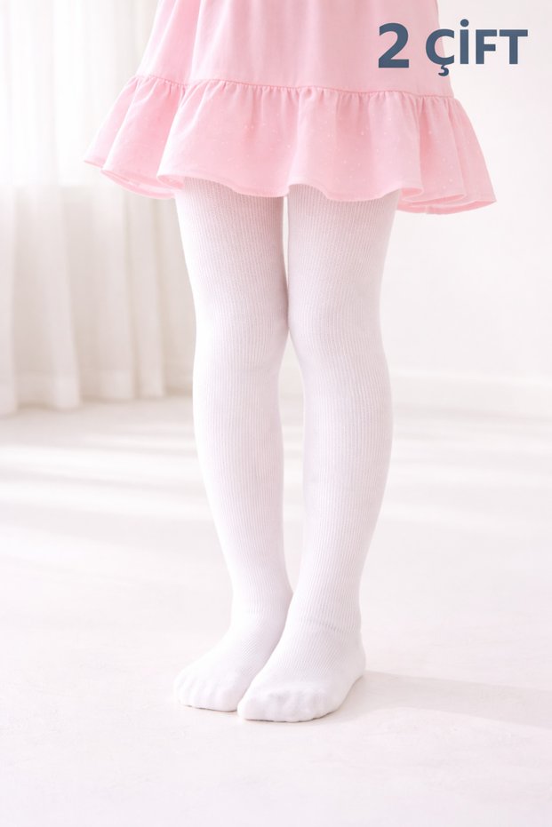 Cotton Children's and Baby's Lined Thick Winter Thermal Towel Pantyhose 2 Pieces