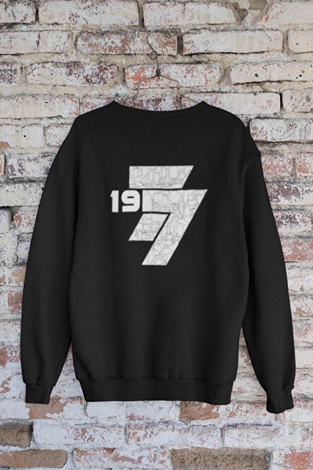 1977 Printed Cotton Long Sleeved 3-Thread Shardoon Unisex Sweatshirt