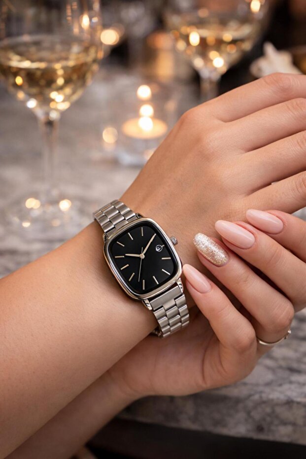 Çelik Kordon Takvimli Kadın Kol Saati - 1