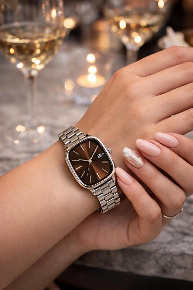 Çelik Kordon Takvimli Kadın Kol Saati - 4