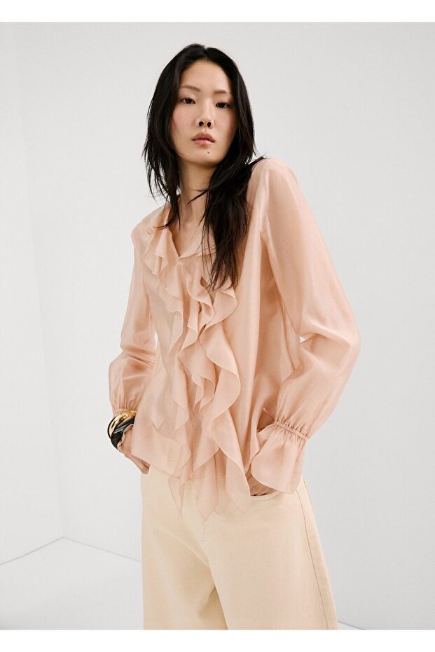 Volanlı liyosel bluz - 1