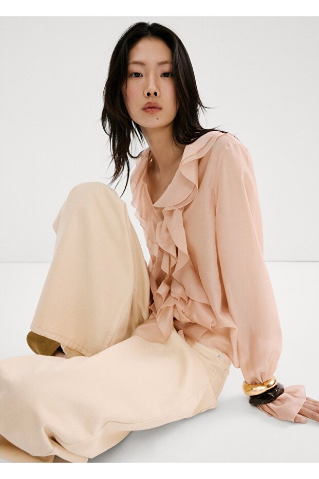 Volanlı liyosel bluz - 7