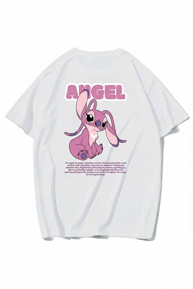 Pink Monster Printed Oversize Unisex Black/White Tshirt