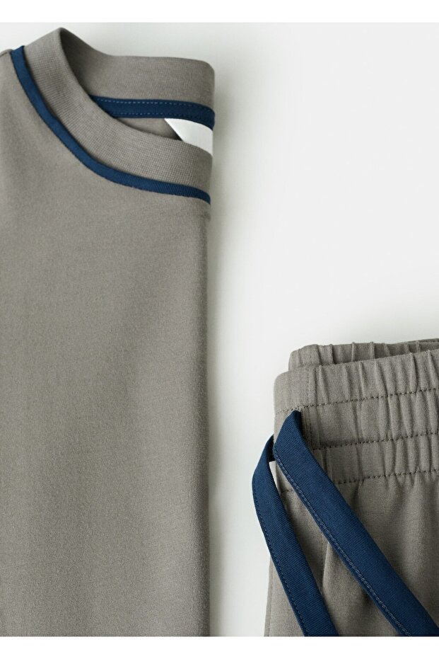 Pamuklu şort pijama takımı - 7