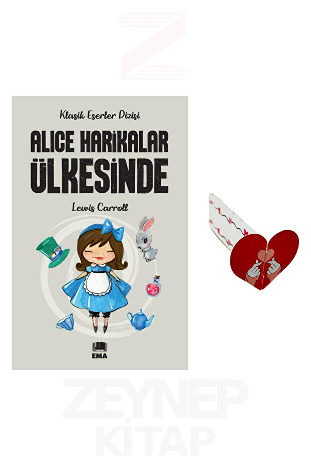 Alice Harikalar Ülkesinde (Klasik Eserler Dizisi) Kalp Ayraç Hediye