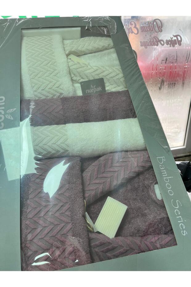 8 parça Bambu serisi bornoz aile seti - 2