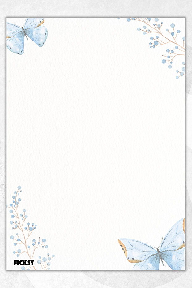 A5 Butterfly Memo Pad Unlined Notebook - 50 Sheets - Memopad - Notepad - Notepad - Note Paper