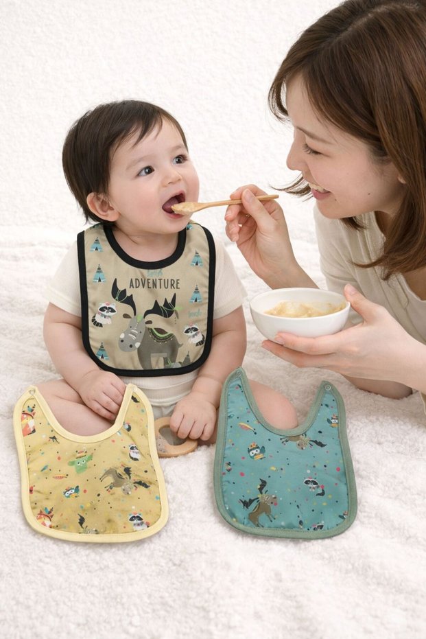 Dimple Baby Forest Friends 3 Piece Baby Bibs