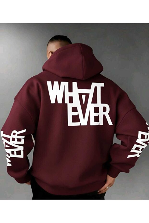 سويت شيرت WHATEVER للجنسين بغطاء للرأس - تصميم دافئ ومريح وعصري