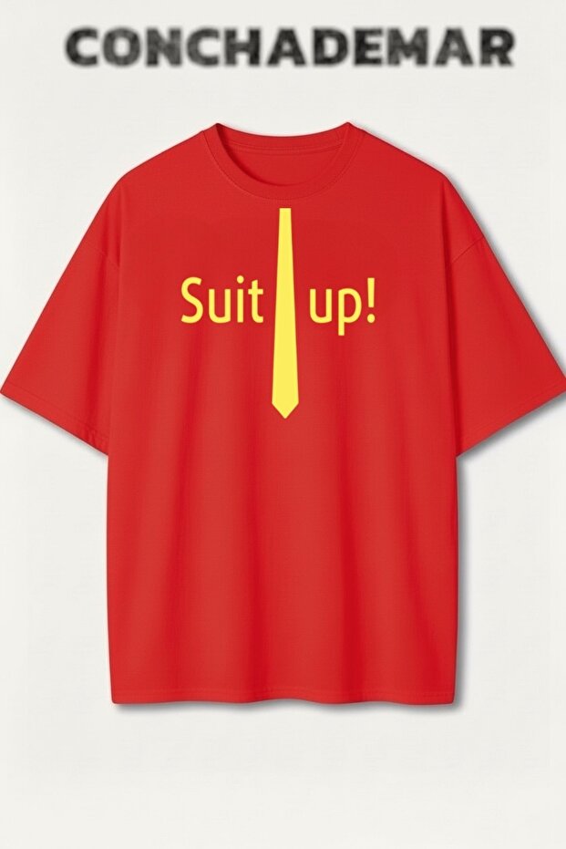 Suit up Barney Printed Premium Oversize Cotton T-Shirt