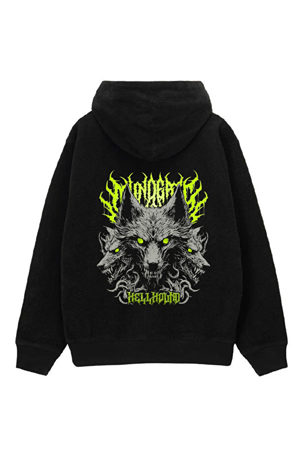 HELLHOUND baskılı sweatshirth - 1