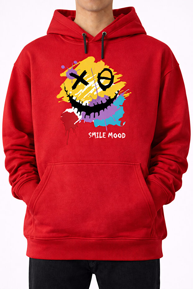 Unisex Oversize 100% Cotton Printed Hooded Sweatshirt