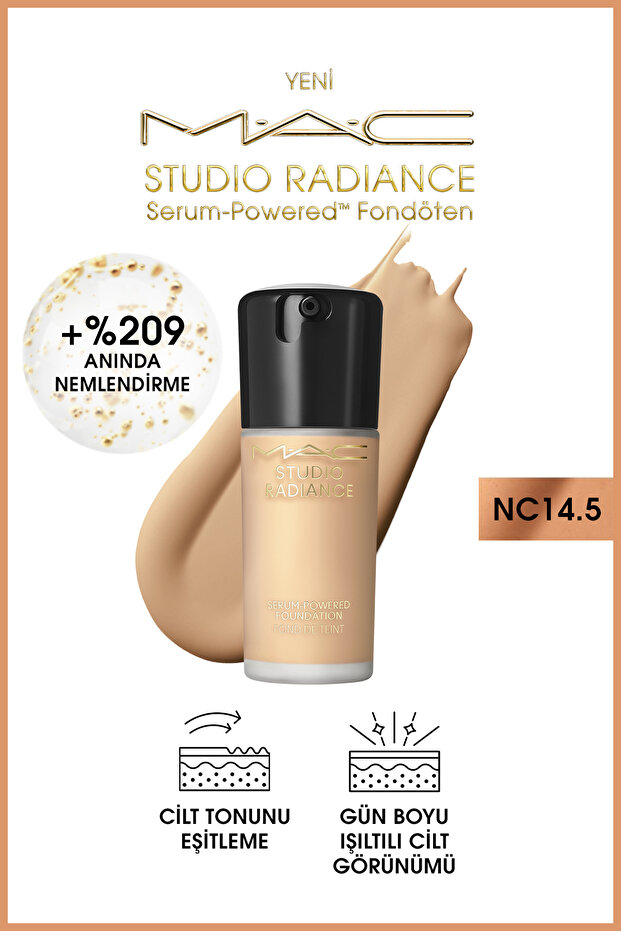 Instant Skin Tone Evening Studio Radiance Powered ™ Nc14.5 Serum Foundation 30ml