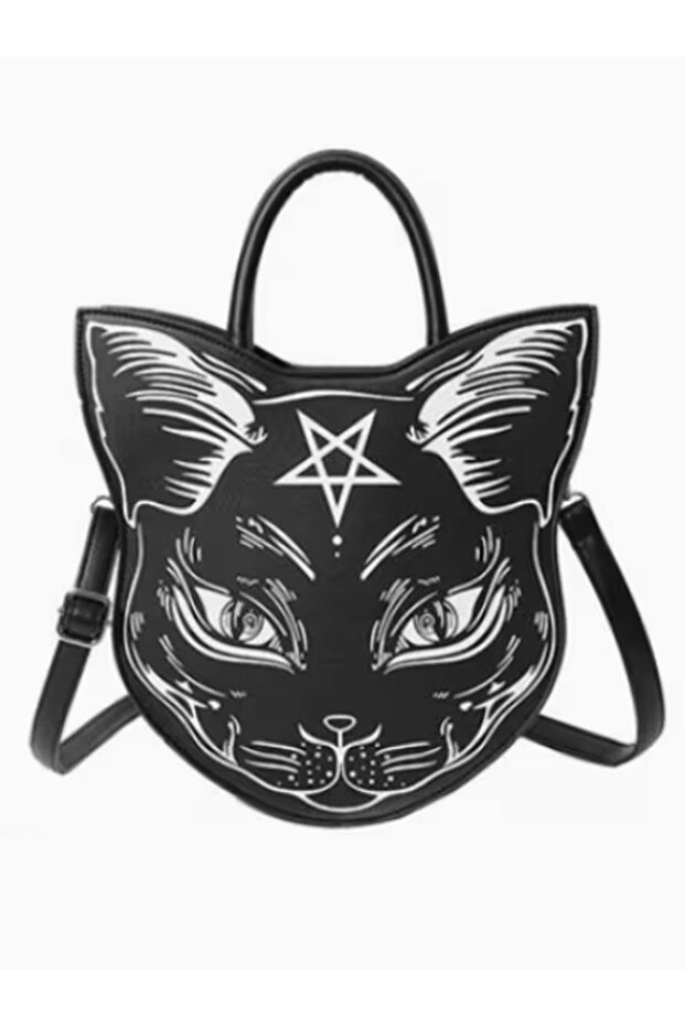 Gotik Kara Kedi Çanta