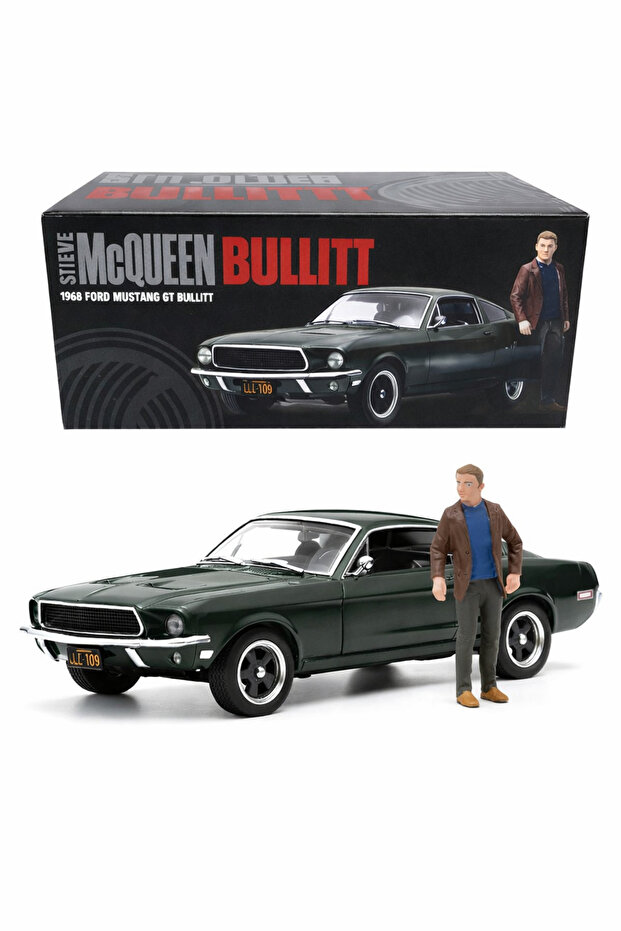 1:64 Steve Mcqueen “Bullitt” Ford Mustang + Figure (Boxed)