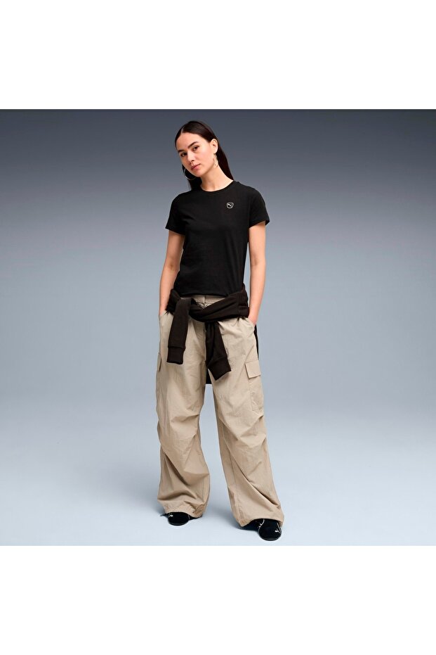 Essential Elevated Kadın Siyah Tişört - 3