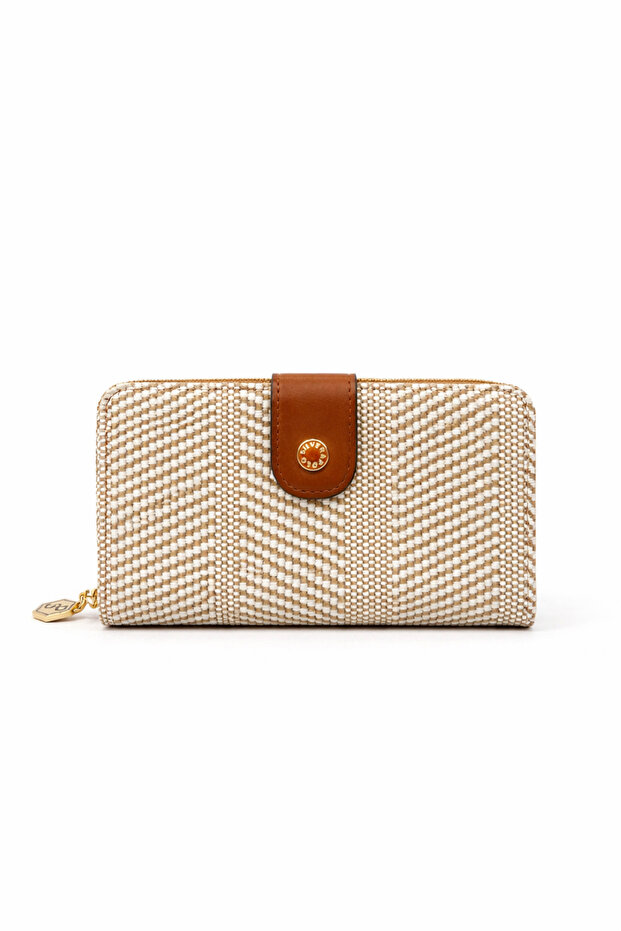 Silver Polo Women's Wallet Beige-Tan 882