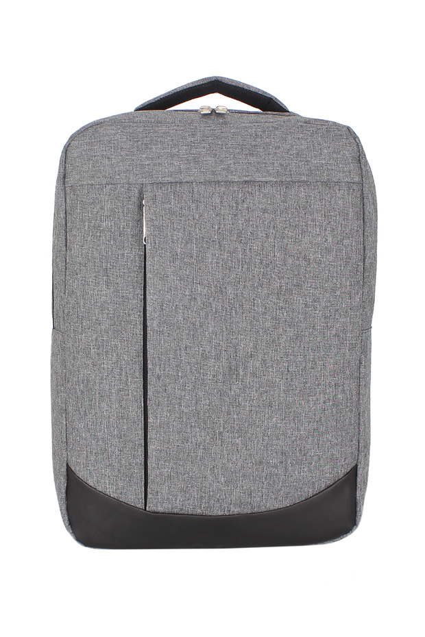 Unisex Gray Backpack School Office Business Daily Use 15.6" Inch Waterproof Fabric