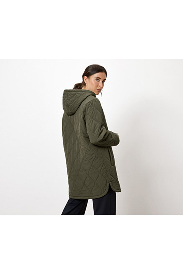 Kadın Kapitone Mont, Haki - 2