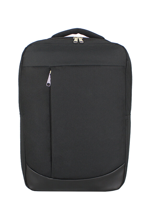 Unisex Black Backpack School Office Business Daily Use 15.6" Inch Waterproof Fabric