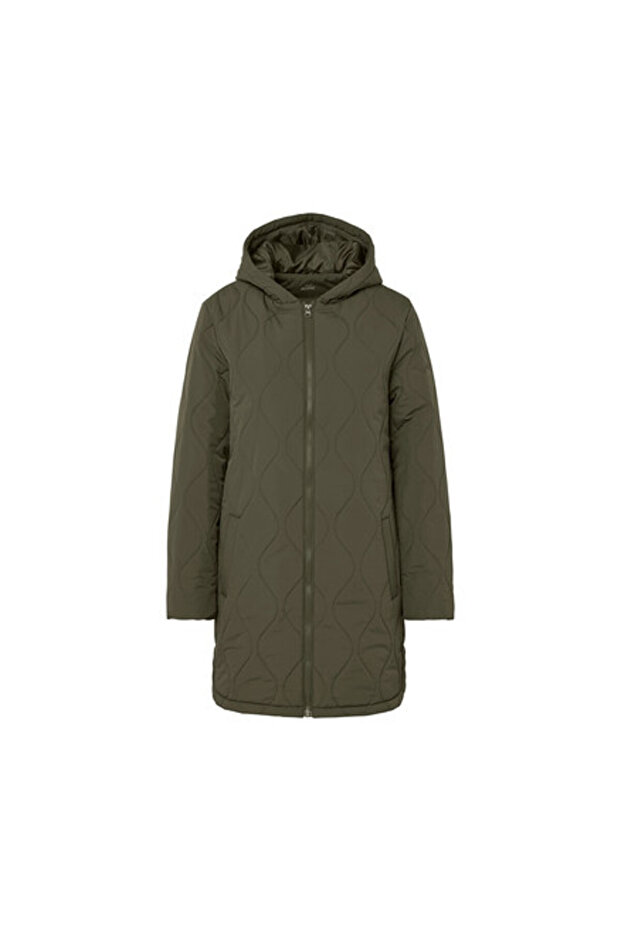 Kadın Kapitone Mont, Haki - 6