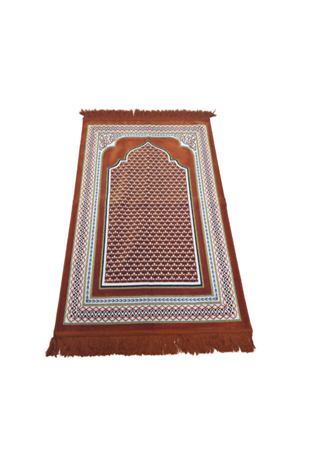 محراب مزخرف، سجادة صلاة إسلامية فاخرة، 70 × 110 سم