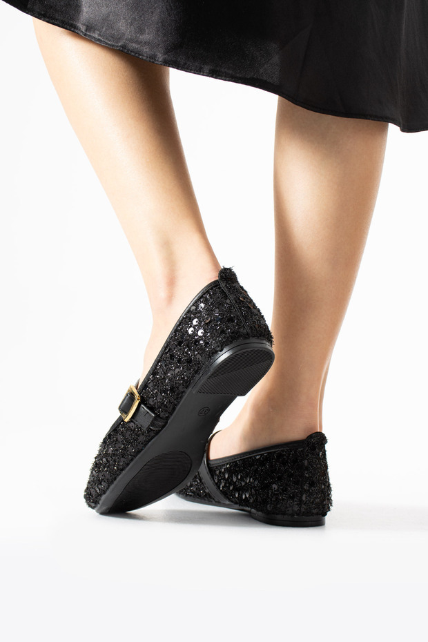 Siyah Pullu Babet Günlük Ayakkabı - 8