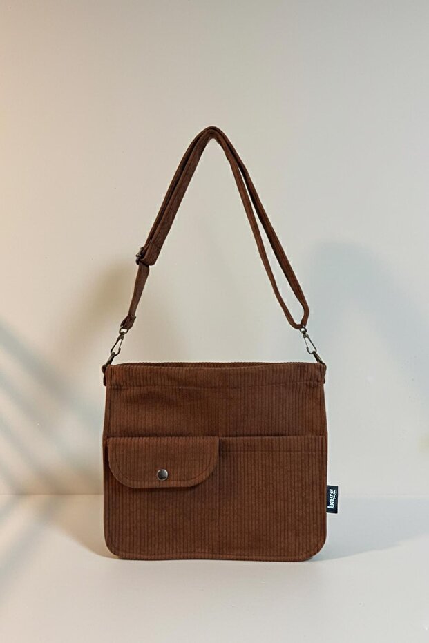 Τσάντα Move Model Καφέ Βελούδινη - 2